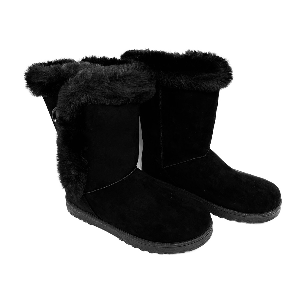 SO° Abigail Women's Black  Faux-Fur Winter Boots 7 - Picture 7 of 10
